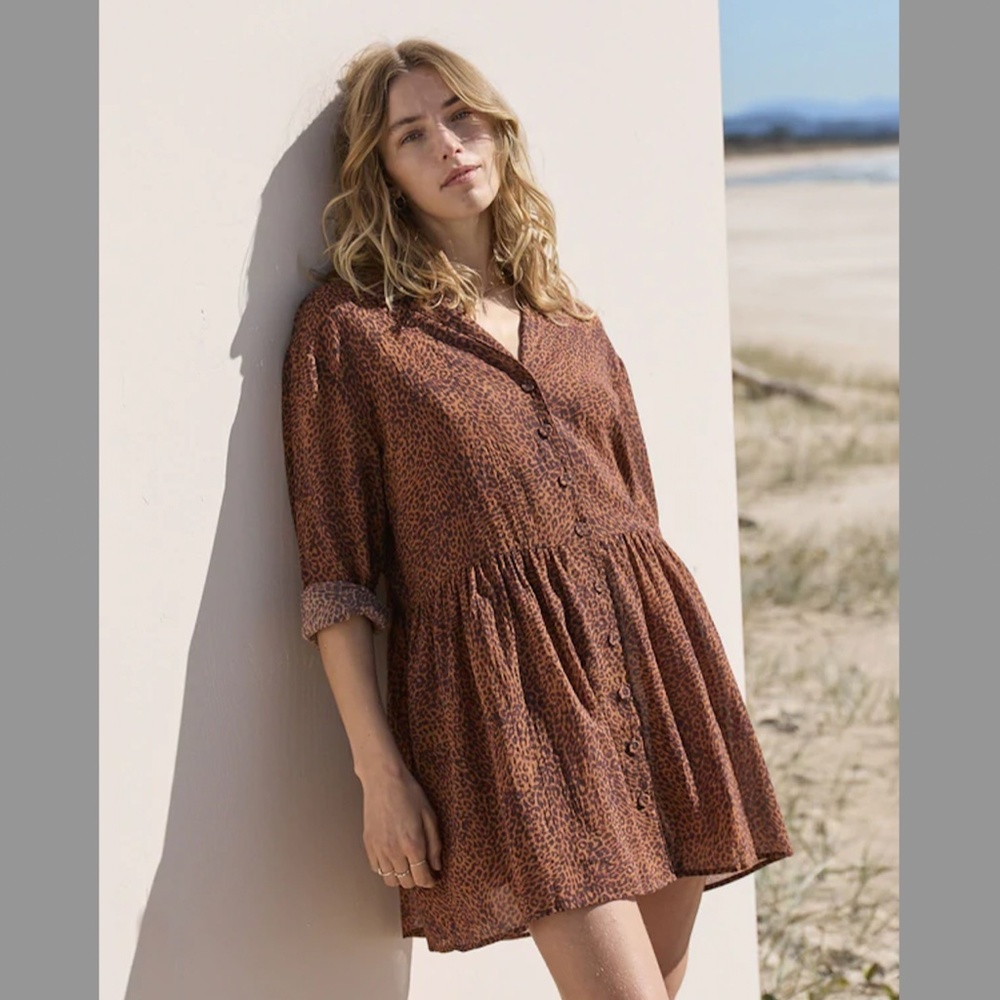 AUGUSTE  Button Down Mini Dress